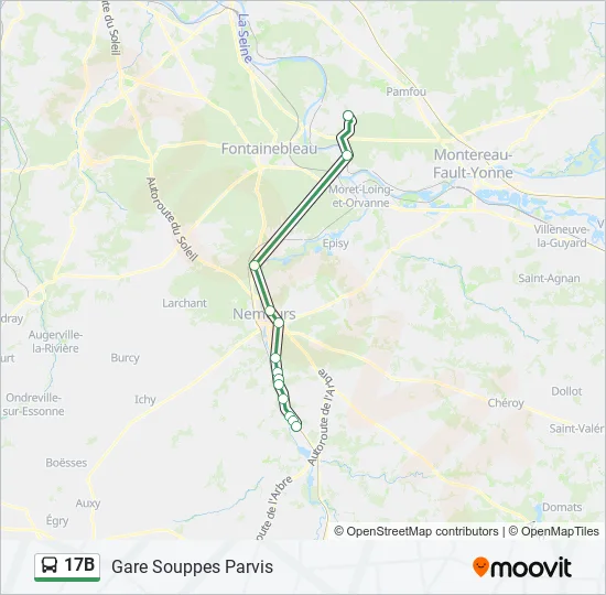 17B Bus Line Map