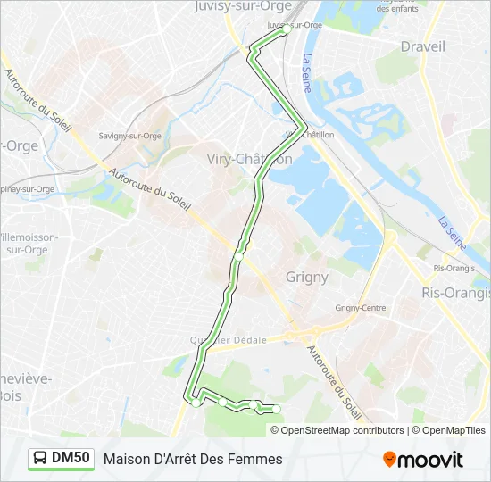 DM50 Bus Line Map