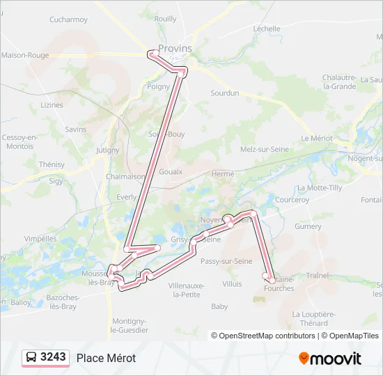 3243 Bus Line Map