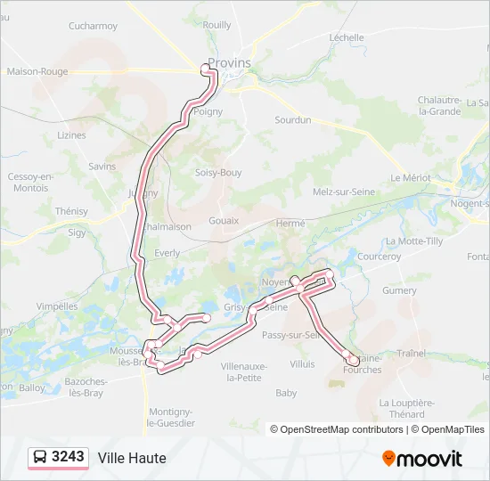 3243 Bus Line Map