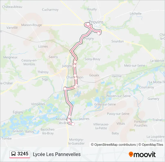 3245 Bus Line Map