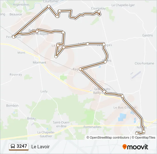 3247 Bus Line Map
