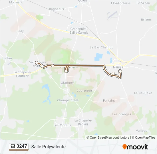 3247 Bus Line Map
