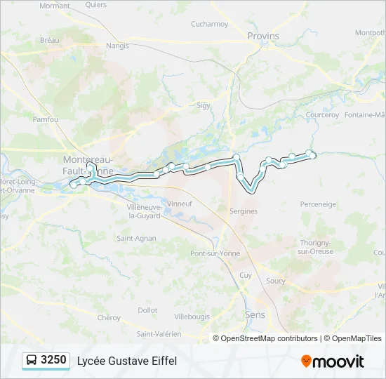 3250 Bus Line Map