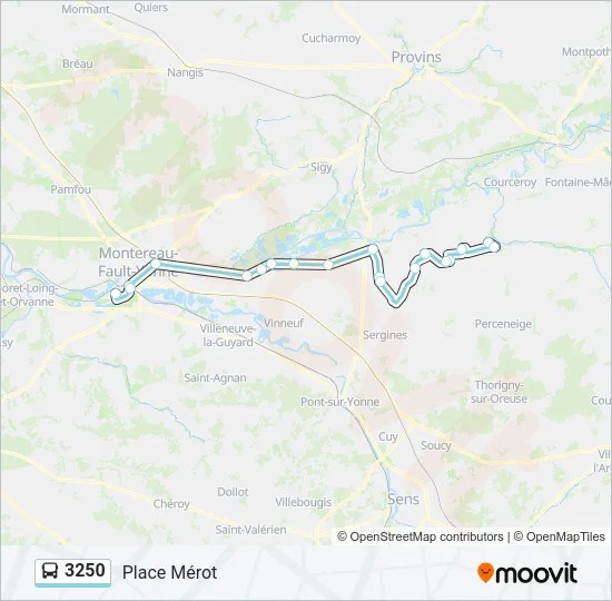 3250 Bus Line Map