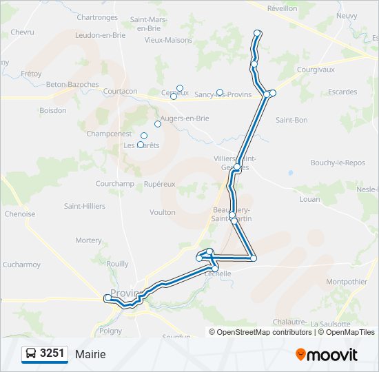 3251 bus Line Map