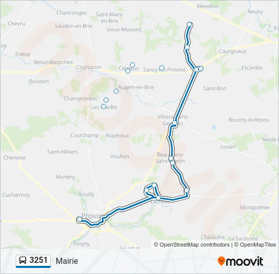 3251 Bus Line Map
