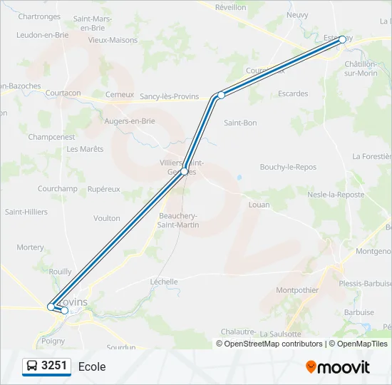3251 Bus Line Map