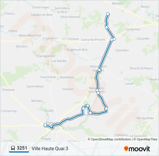 3251 Bus Line Map