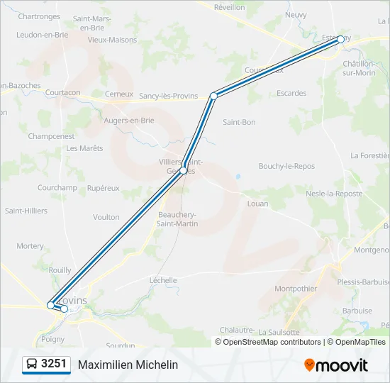 3251 Bus Line Map
