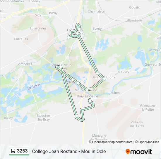 3253 Bus Line Map