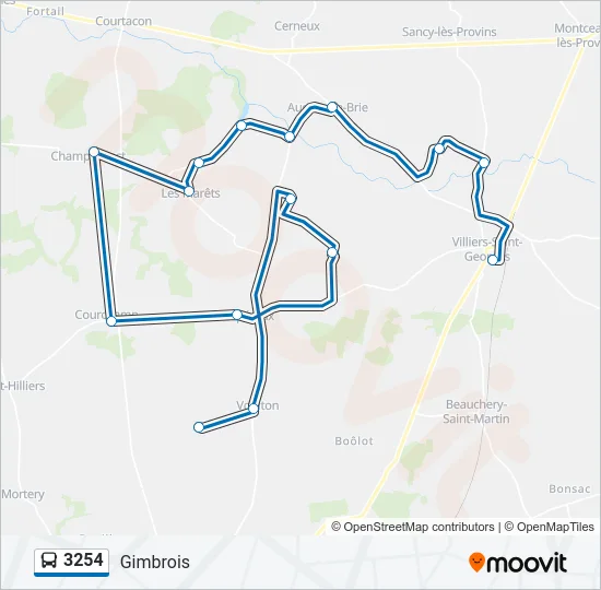 3254 Bus Line Map