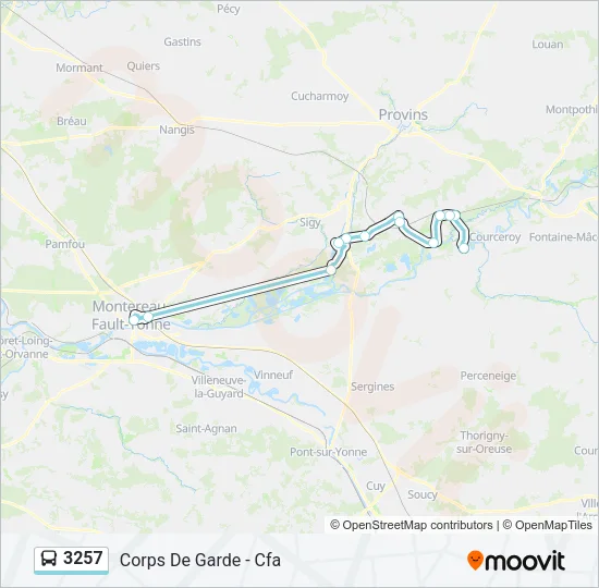 3257 Bus Line Map