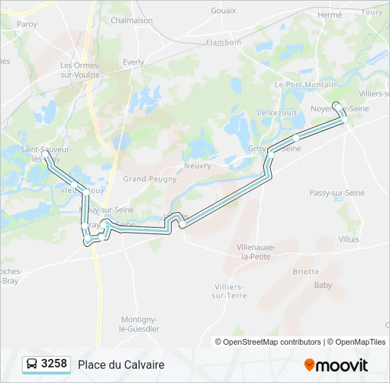 3258 Bus Line Map