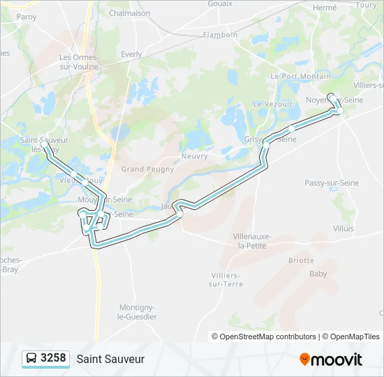 3258 Bus Line Map