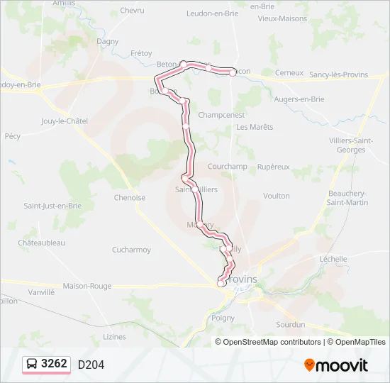 3262 Bus Line Map