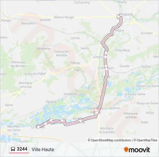 3244 Bus Line Map