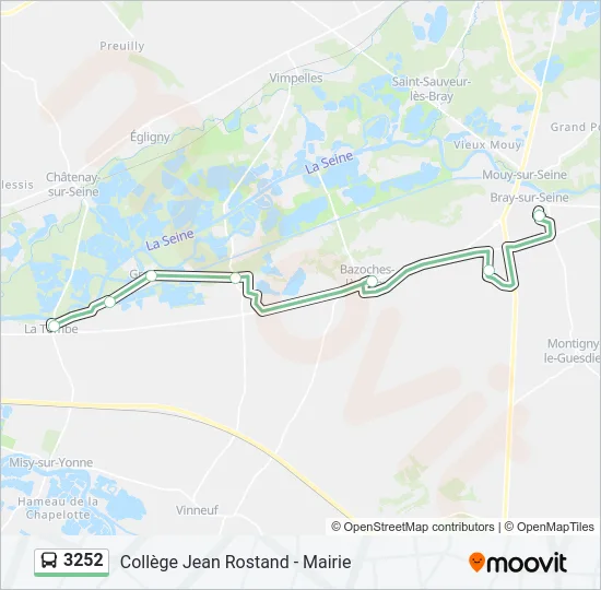 3252 Bus Line Map