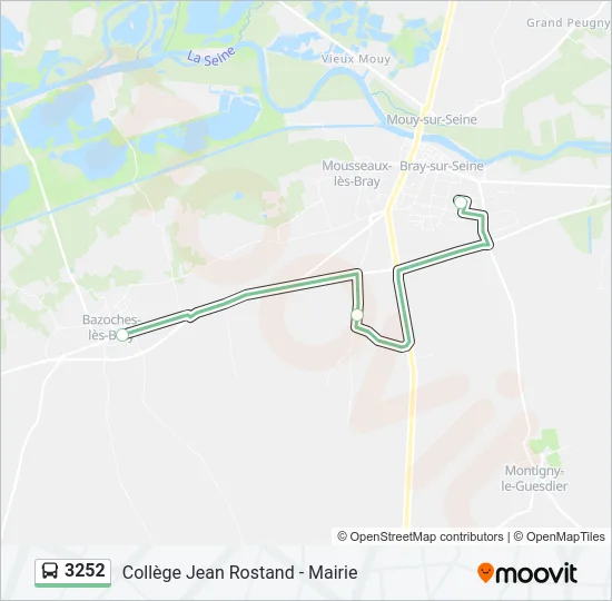 3252 Bus Line Map