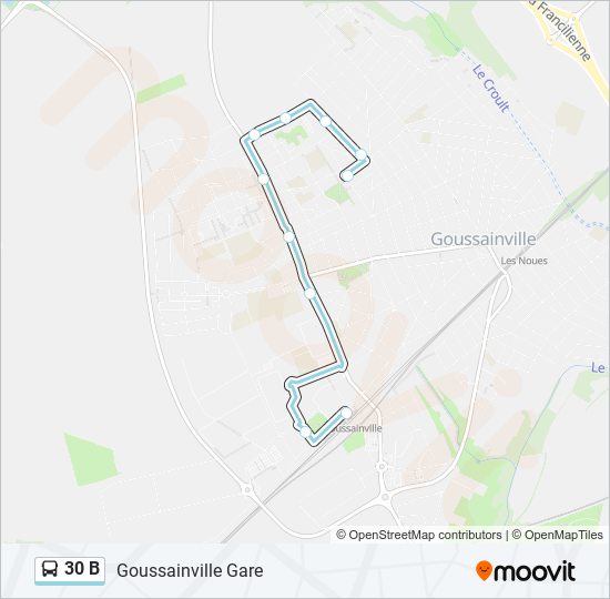 Mapa de 30 B de autobús