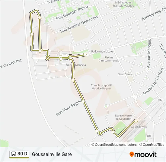 30 D Bus Line Map