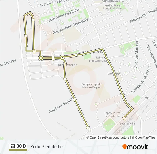 30 D Bus Line Map