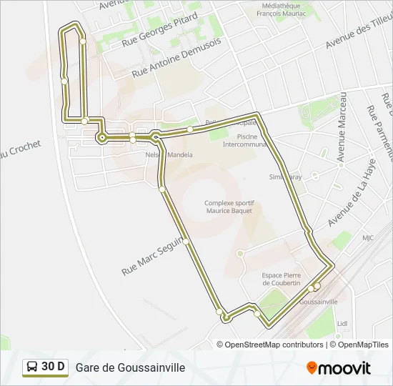 30 D Bus Line Map