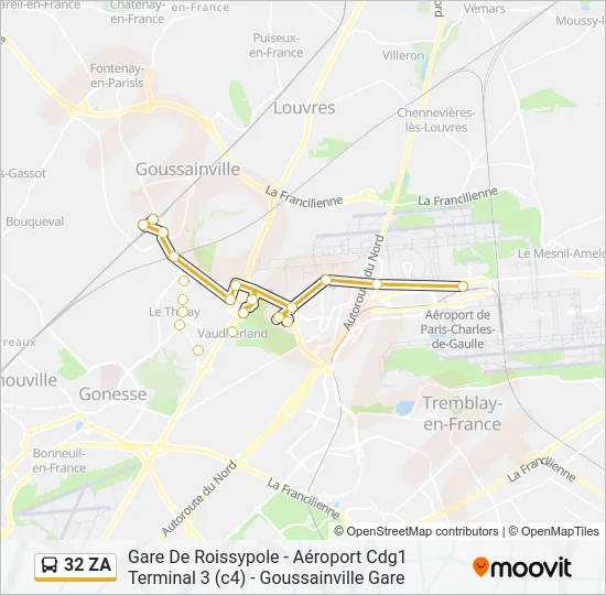 32 ZA Bus Line Map