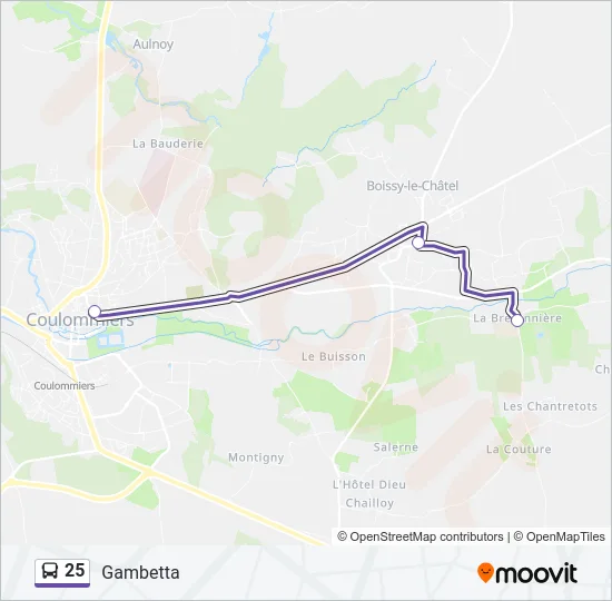 25 Bus Line Map