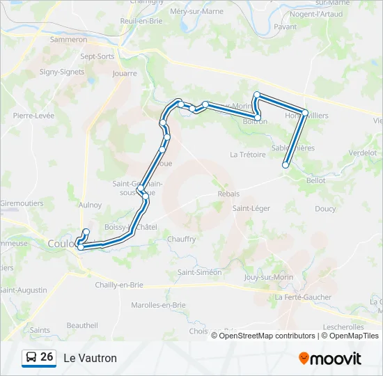 26 Bus Line Map