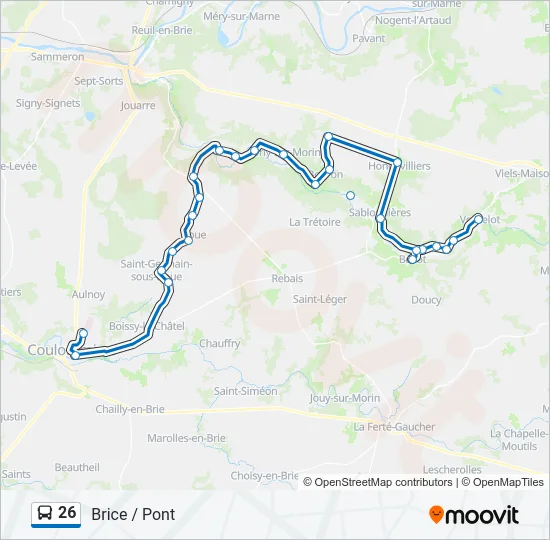 26 Bus Line Map