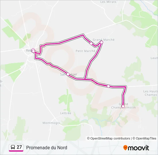 27 Bus Line Map