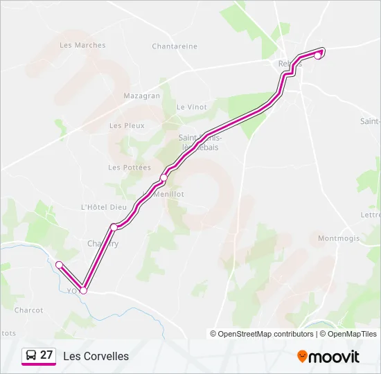 27 Bus Line Map