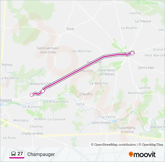 27 Bus Line Map