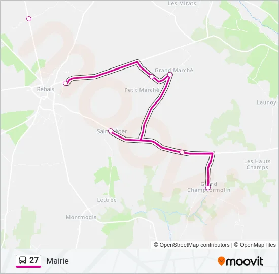 27 Bus Line Map