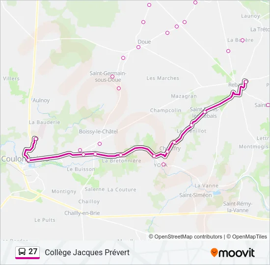 27 Bus Line Map