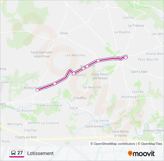 27 Bus Line Map