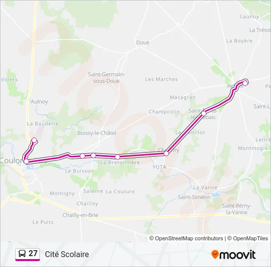 27 Bus Line Map