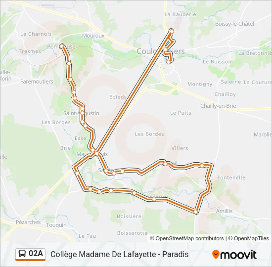 02A Bus Line Map