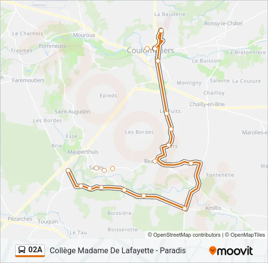 02A Bus Line Map