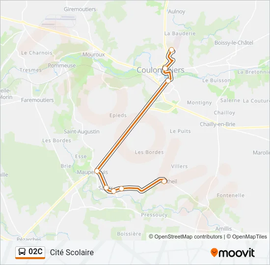 02C Bus Line Map