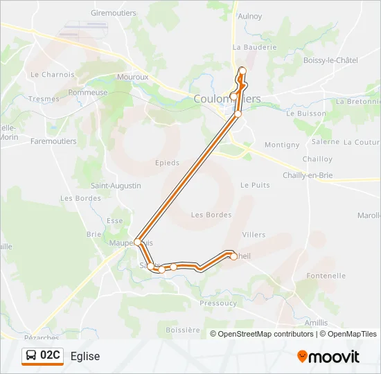 02C Bus Line Map