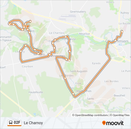 02F Bus Line Map