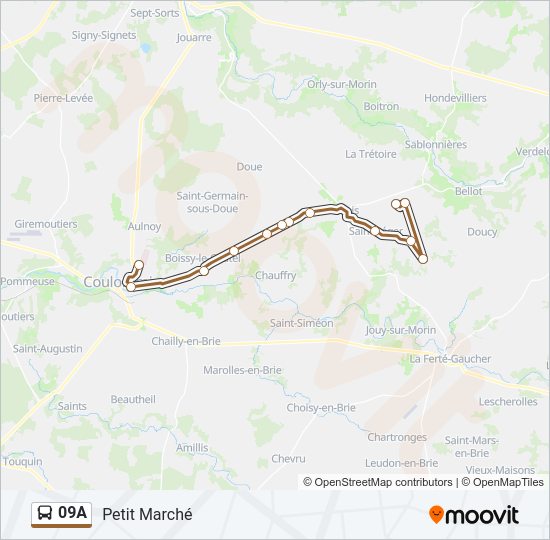 09A Bus Line Map