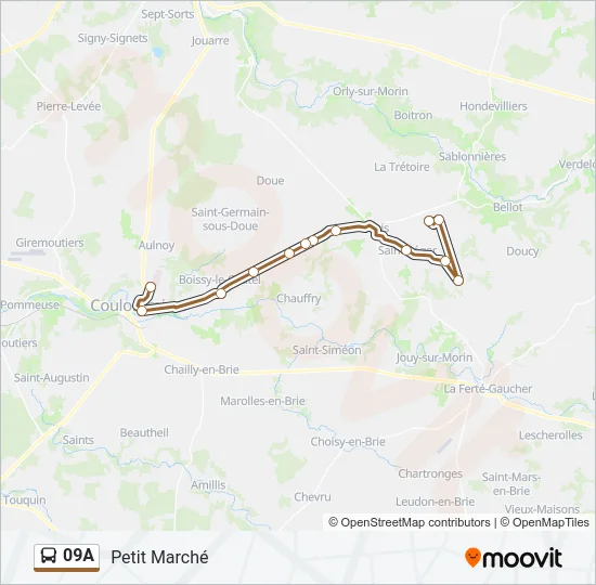 09A Bus Line Map