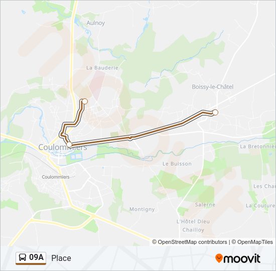 09A Bus Line Map