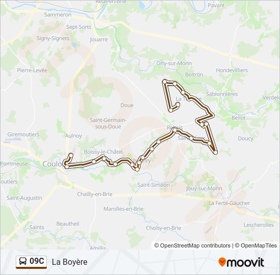 09C Bus Line Map