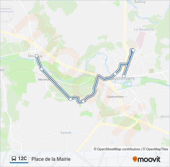 12C Bus Line Map
