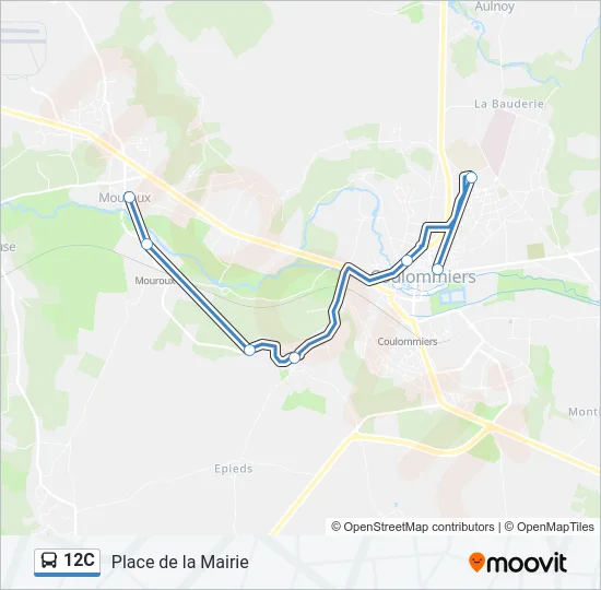 12C Bus Line Map