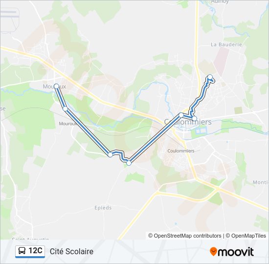 12C Bus Line Map
